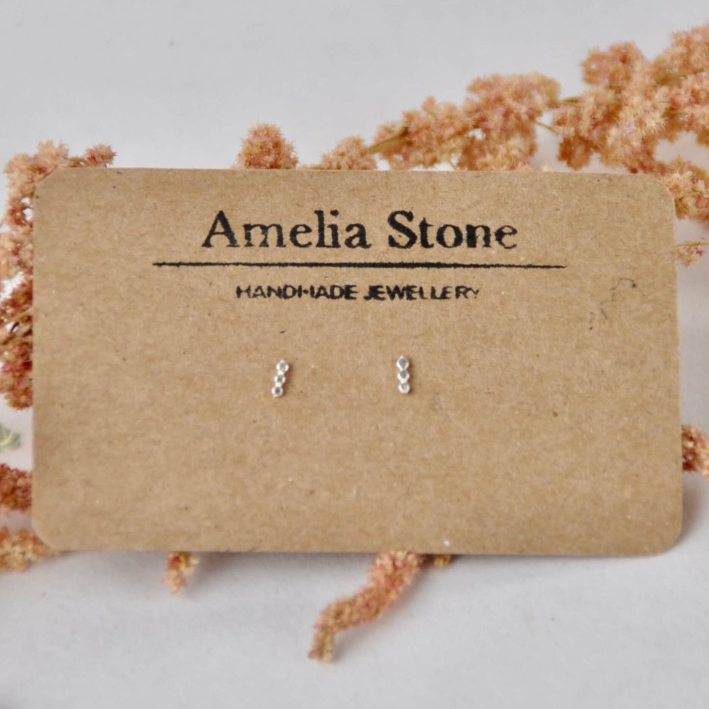 Earrings 'Beaded' Studs - Sterling Silver homeware shops bristol gift shops bristol Amelia Stone Jewellery