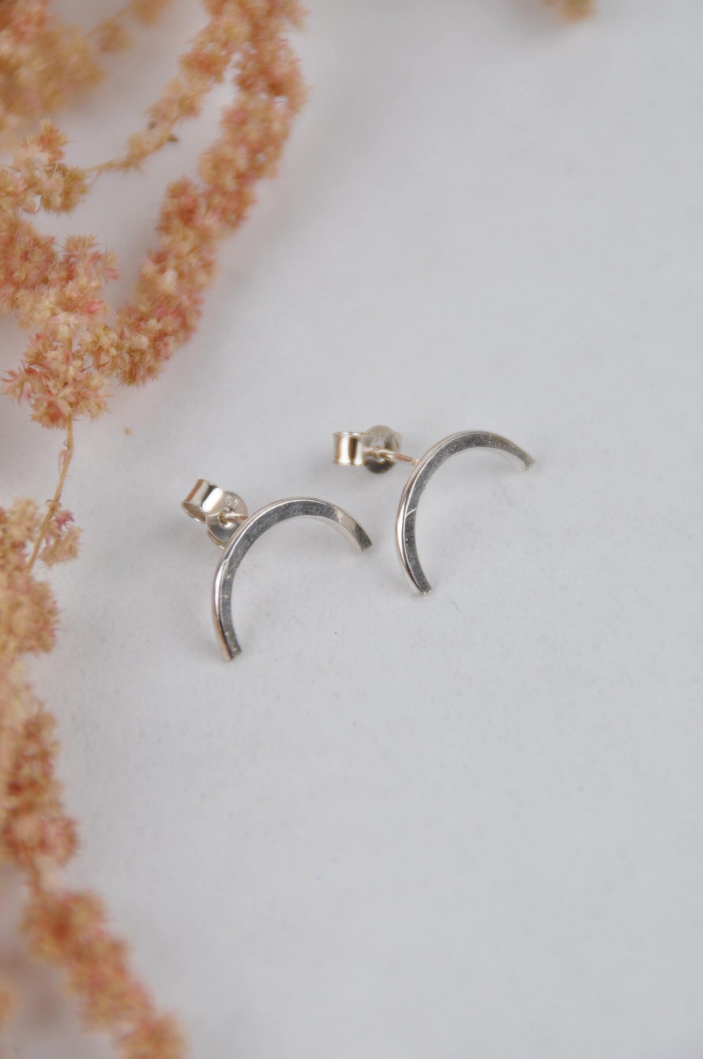 Earrings 'Half Moon' Stud Earrings - Sterling Silver homeware shops bristol gift shops bristol Amelia Stone Jewellery