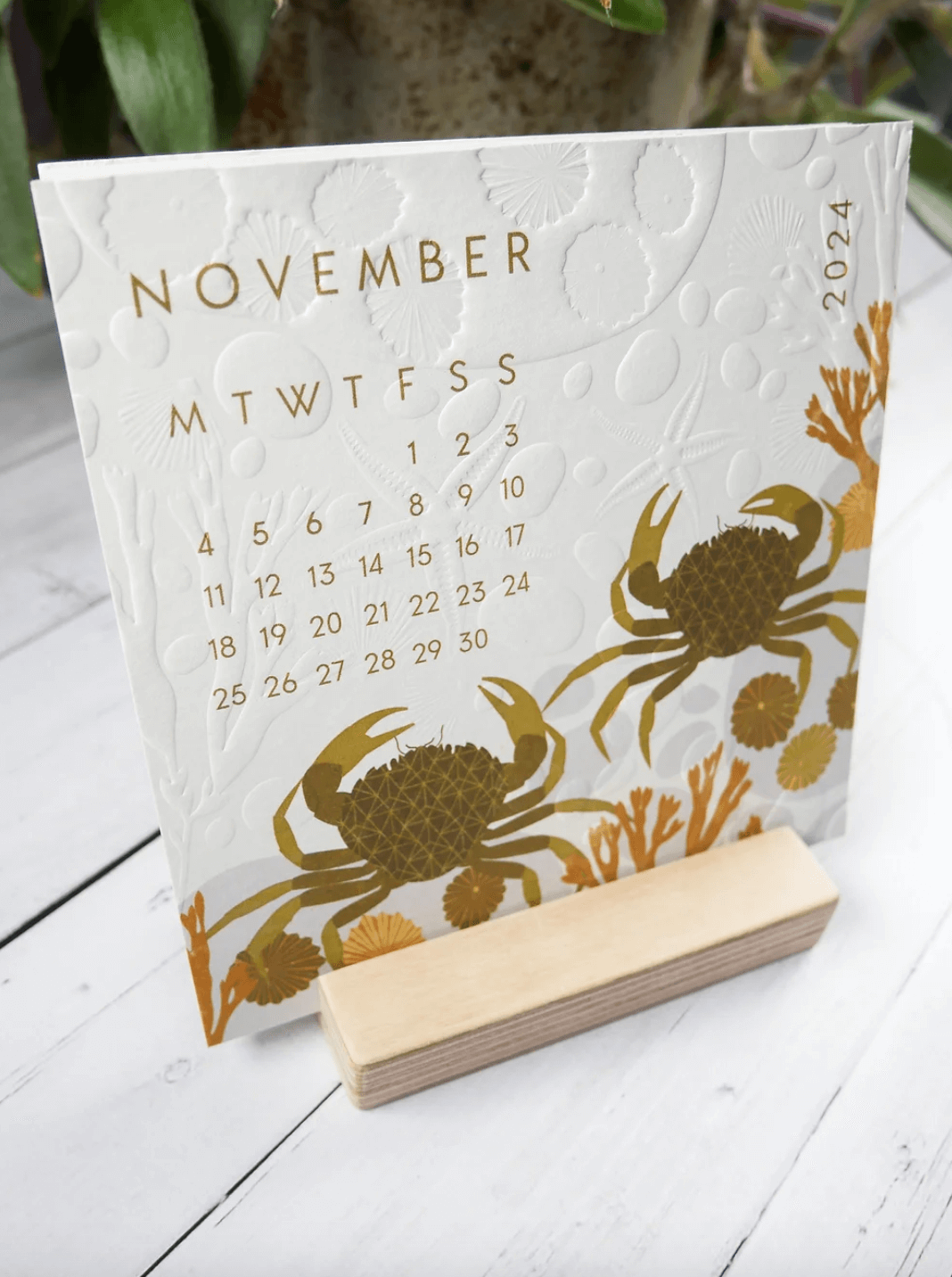 Calendar Desk Top Wildlife Calendar (With Stand) homeware shops bristol gift shops bristol Ash Leaf Printmaking