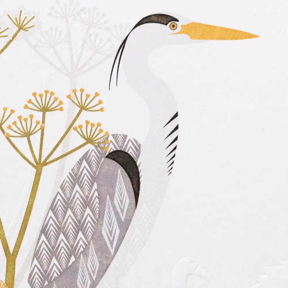 Greetings Card Heron Greeting Card homeware shops bristol gift shops bristol Ash Leaf Printmaking