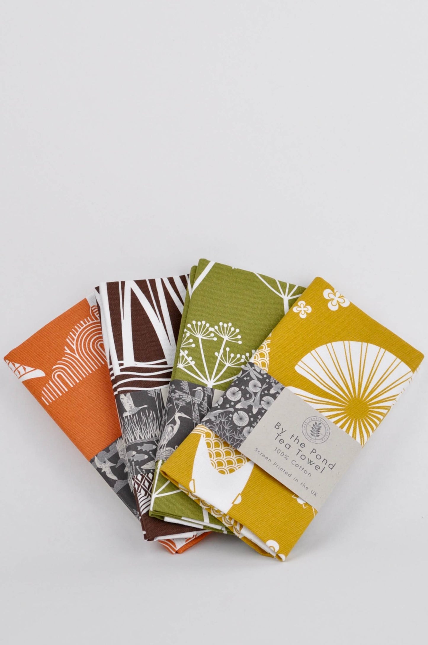 Tea Towel By the Lake Hickory Brown Tea Towel homeware shops bristol gift shops bristol Ash Leaf Printmaking