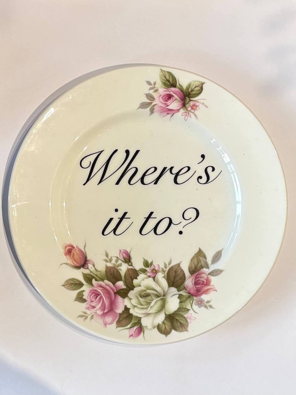 A Decorative Wall Plate - 'Where's it To' homeware shops bristol gift shops bristol Beau & Badger