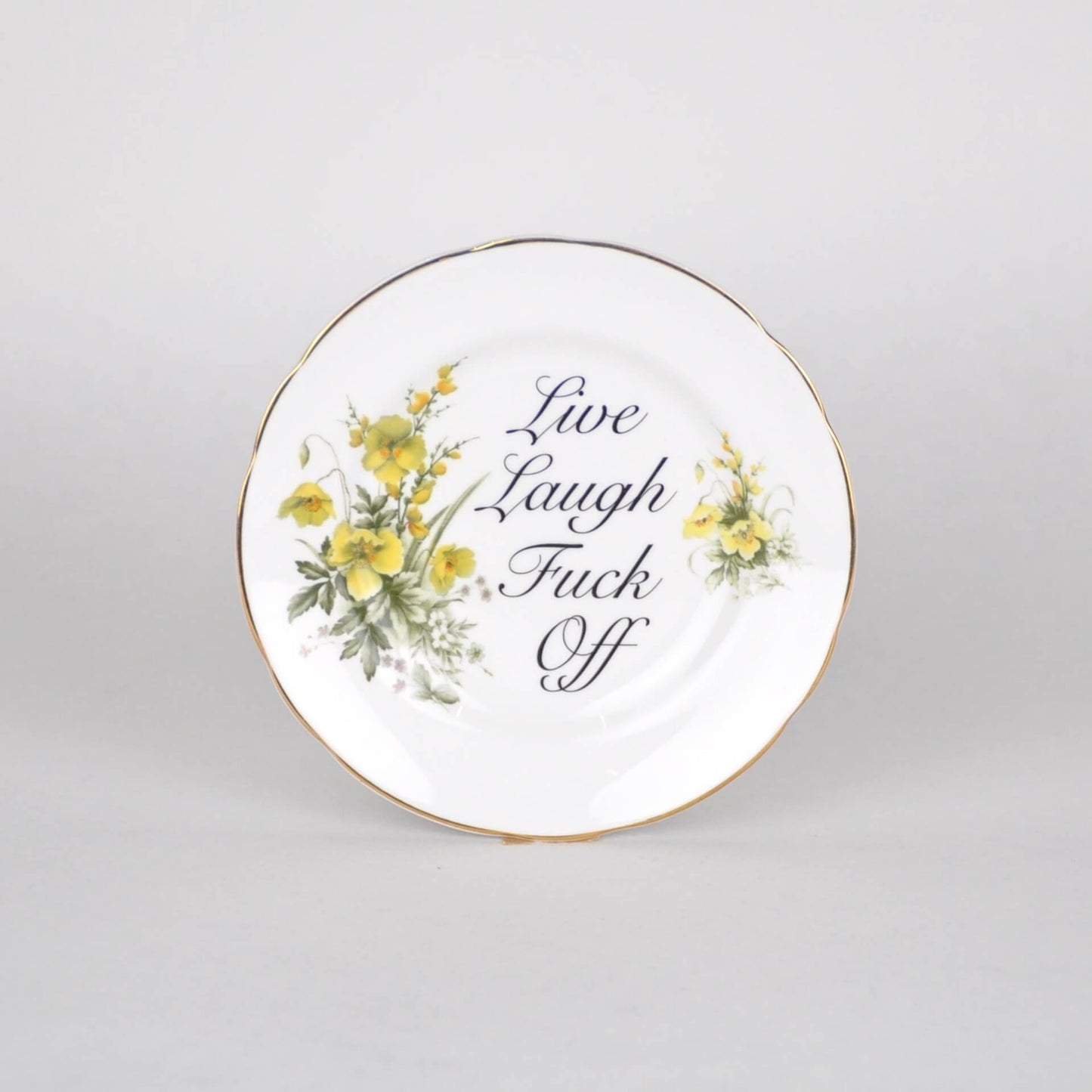 C Decorative Wall Plate 'Live Laugh F*ck Off' (various styles) homeware shops bristol gift shops bristol Beau & Badger