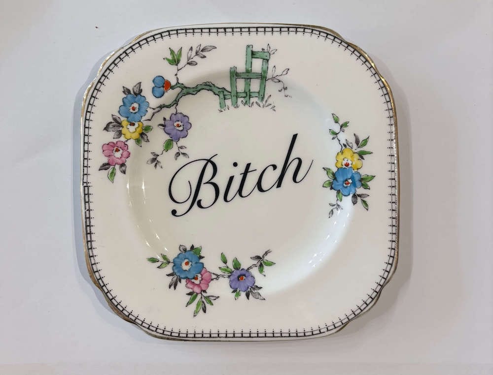 Ceramics B Decorative Wall Plate - B*tch (various designs) homeware shops bristol gift shops bristol Beau & Badger