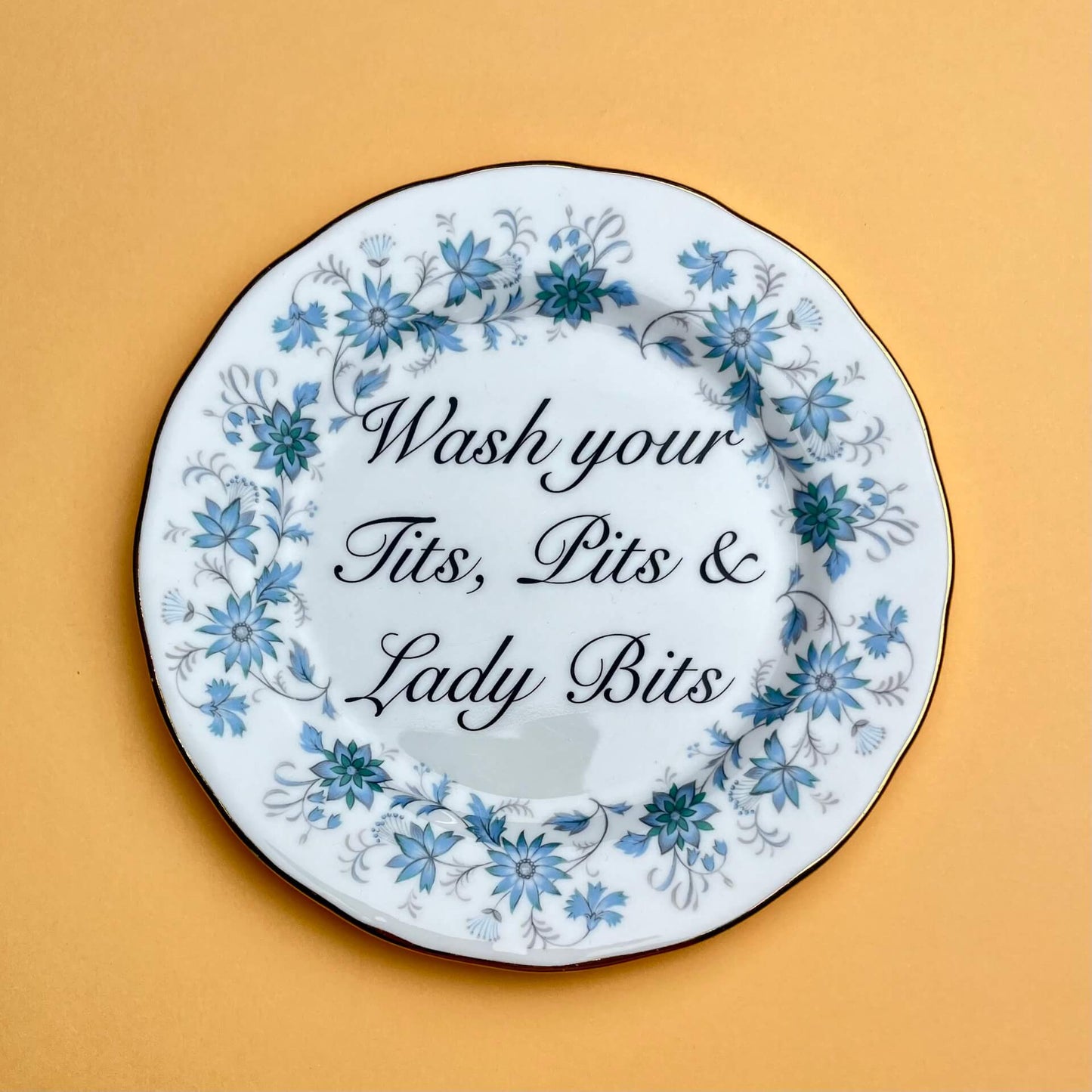 Ceramics E Decorative Wall Plate - Wash Your T*ts, Pits & Lady Bits (various styles) homeware shops bristol gift shops bristol Beau & Badger