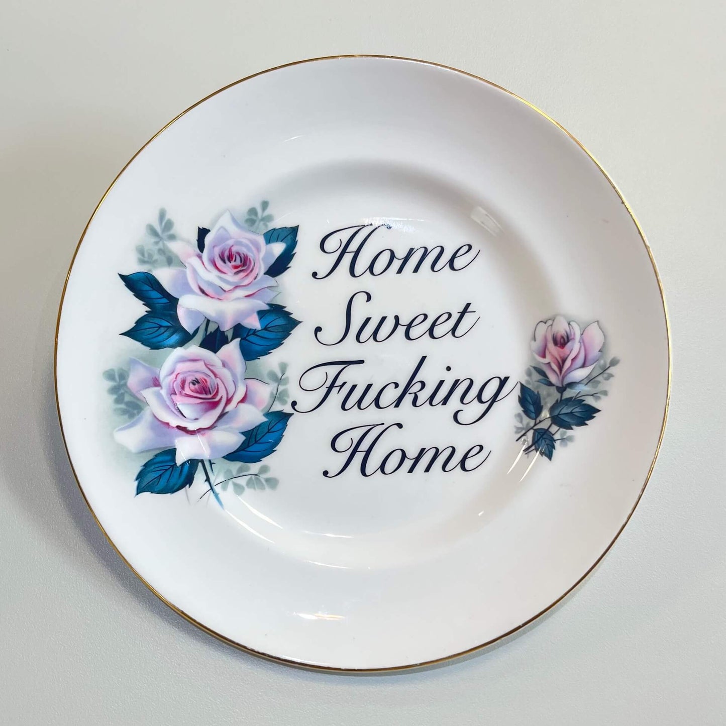 Ceramics G Decorative Wall Plate - Home Sweet F*cking Home (various styles) homeware shops bristol gift shops bristol Beau & Badger