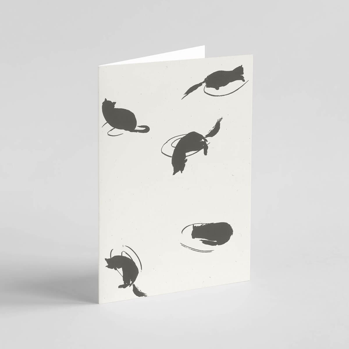 Greetings Card Black Cats - Greetings Card homeware shops bristol gift shops bristol Ben Rogers Prints