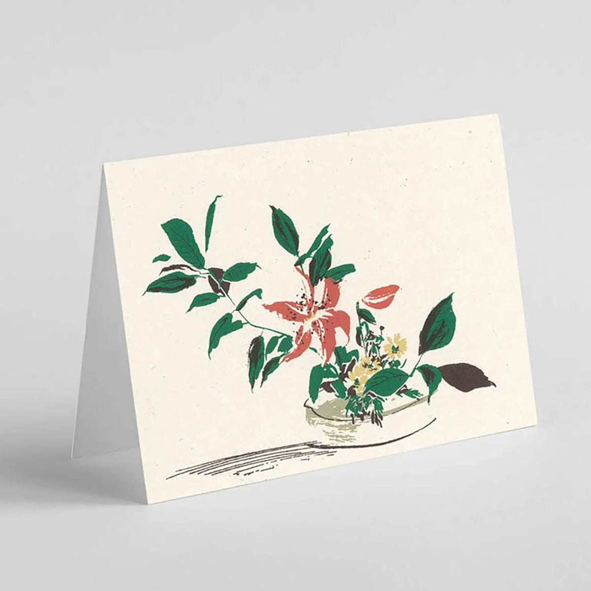 Greetings Card Ikebana with Lilly - Greeting Card homeware shops bristol gift shops bristol Ben Rogers Prints