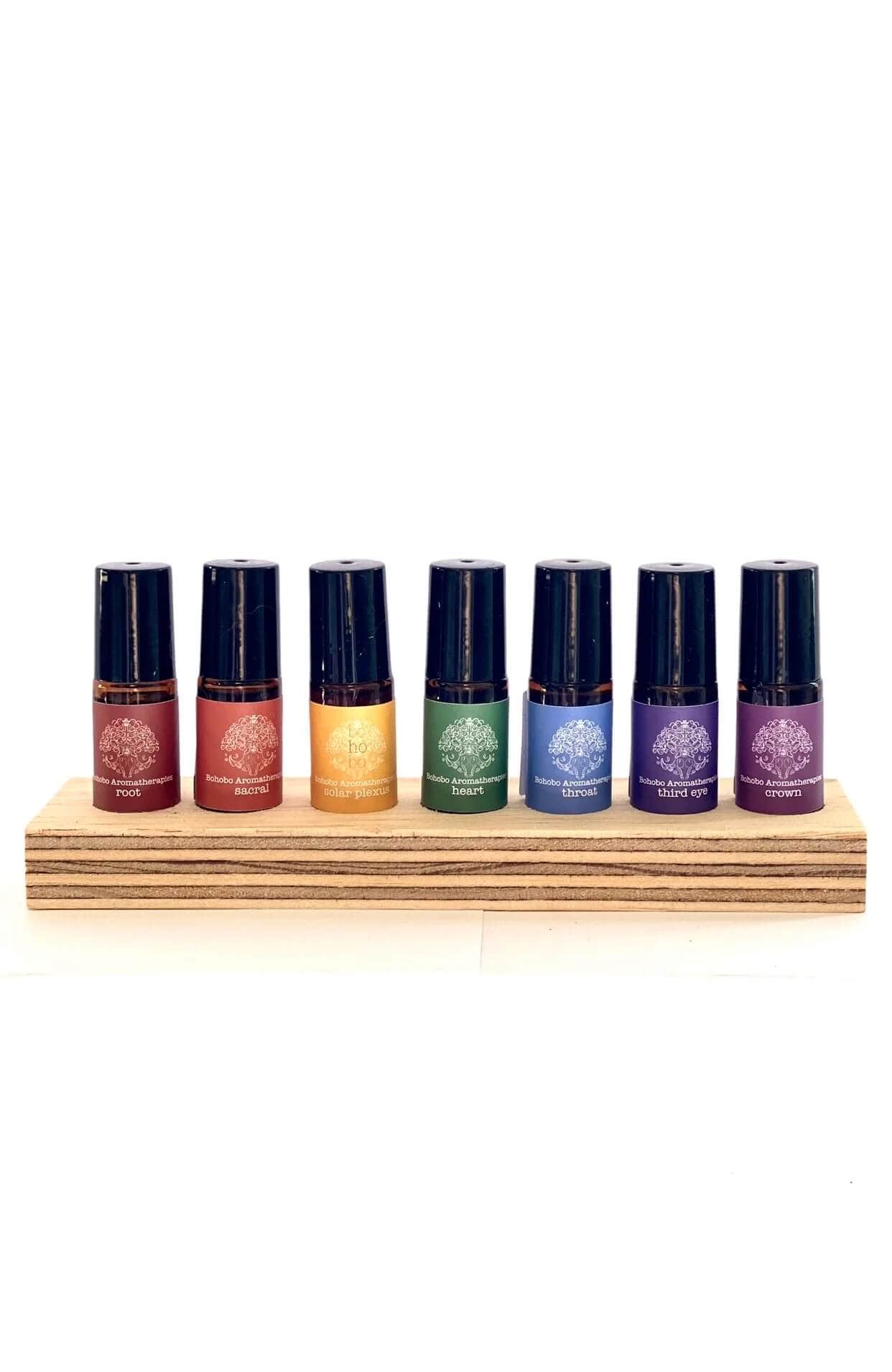 Chakra Balancing Set - Mini Rollers homeware shops bristol gift shops bristol Bohobo Aromatherapies
