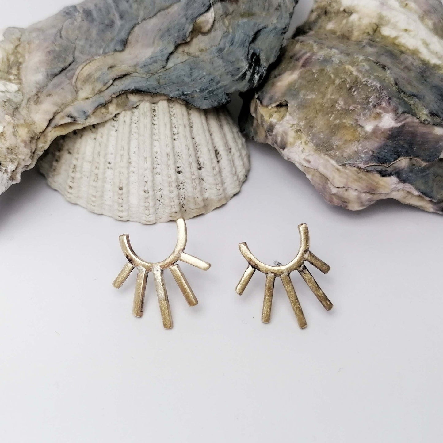 Earrings BLOCK Sunbeam Earrings (Brass or Silver Options) homeware shops bristol gift shops bristol By Maraca