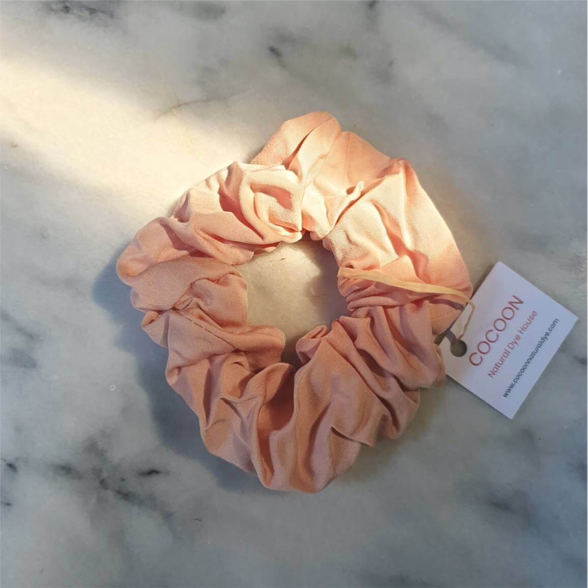 Scrunchies Avocado Naturally Dyed Bamboo Silk Scrunchie homeware shops bristol gift shops bristol COCOON Natural Dye House
