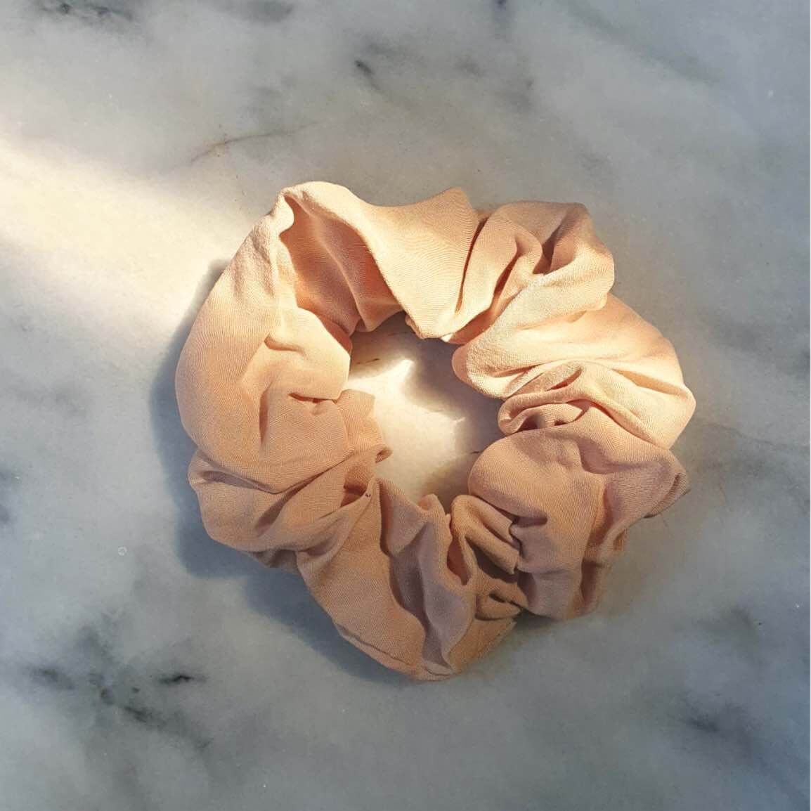 Scrunchies Cacao Husk Naturally Dyed Bamboo Silk Scrunchie homeware shops bristol gift shops bristol COCOON Natural Dye House