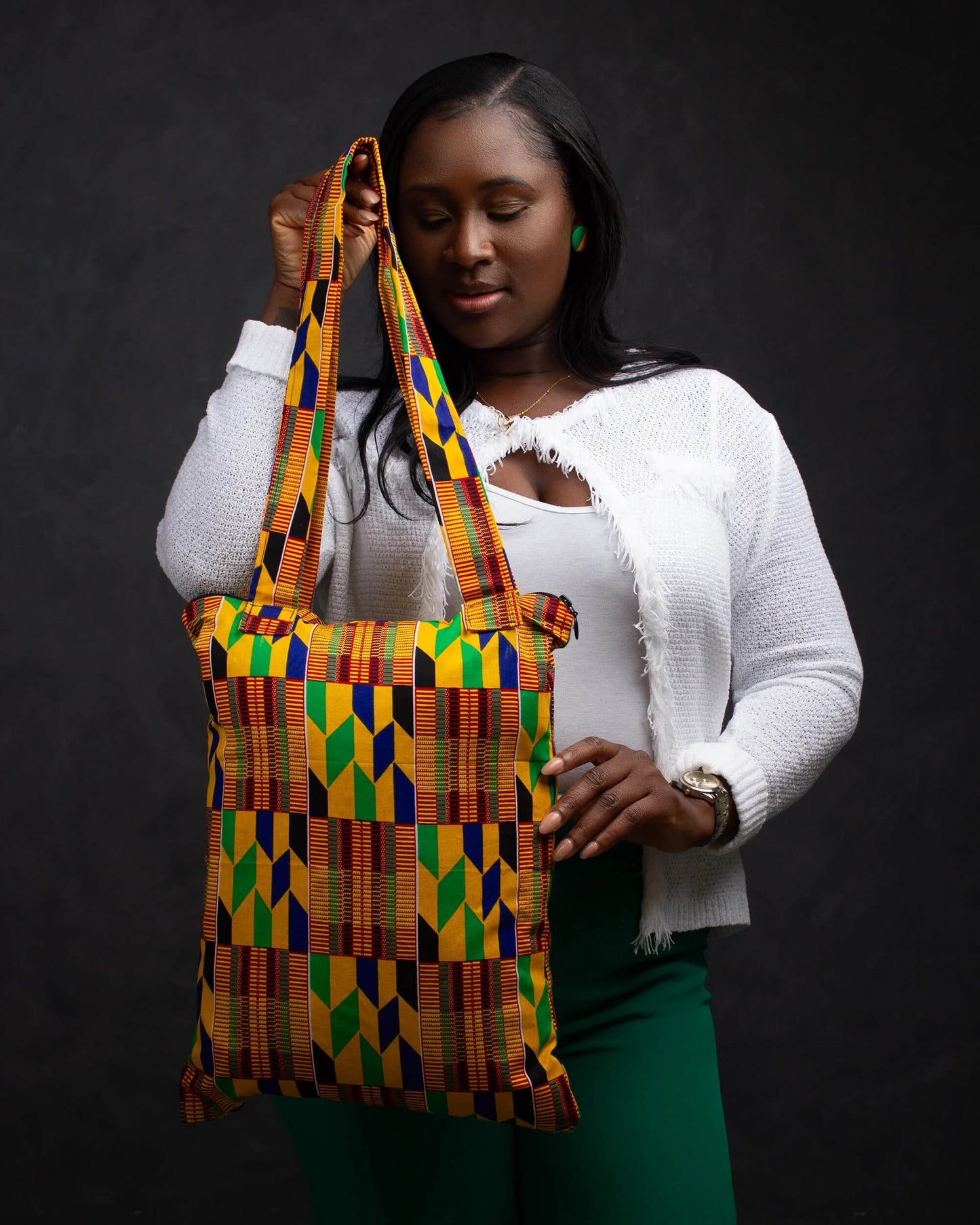 Bag Kente - (standard no zip) African Print Tote Bag (multiple styles) homeware shops bristol gift shops bristol Cultureville