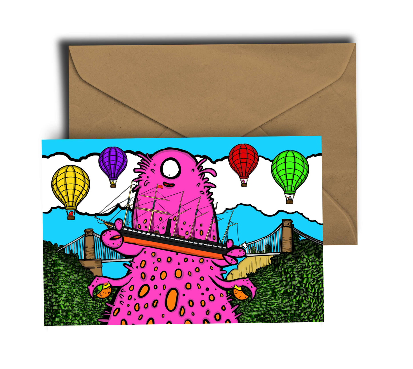 Greetings Card A6 Greeting Card Monster Toy Greetings Card homeware shops bristol gift shops bristol Dixon Does Doodles