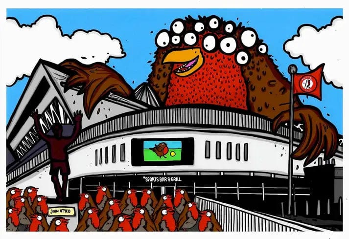 Prints A4 Print Bristol Ashton Gate Print homeware shops bristol gift shops bristol Dixon Does Doodles