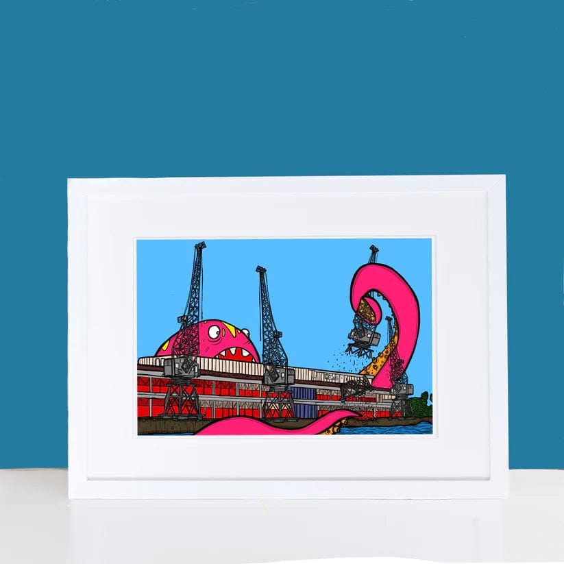 Prints A4 Print Monster vs Bristol Mshed Print homeware shops bristol gift shops bristol Dixon Does Doodles