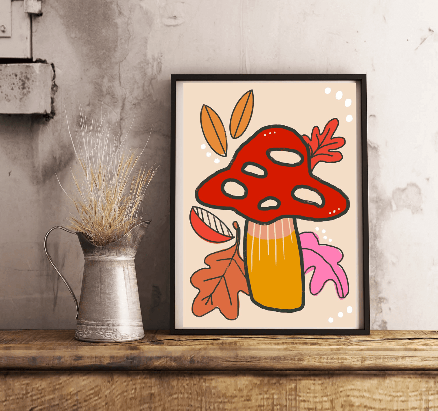 Prints Mushroom Giclee Print - various sizes homeware shops bristol gift shops bristol Do It Later Illustration