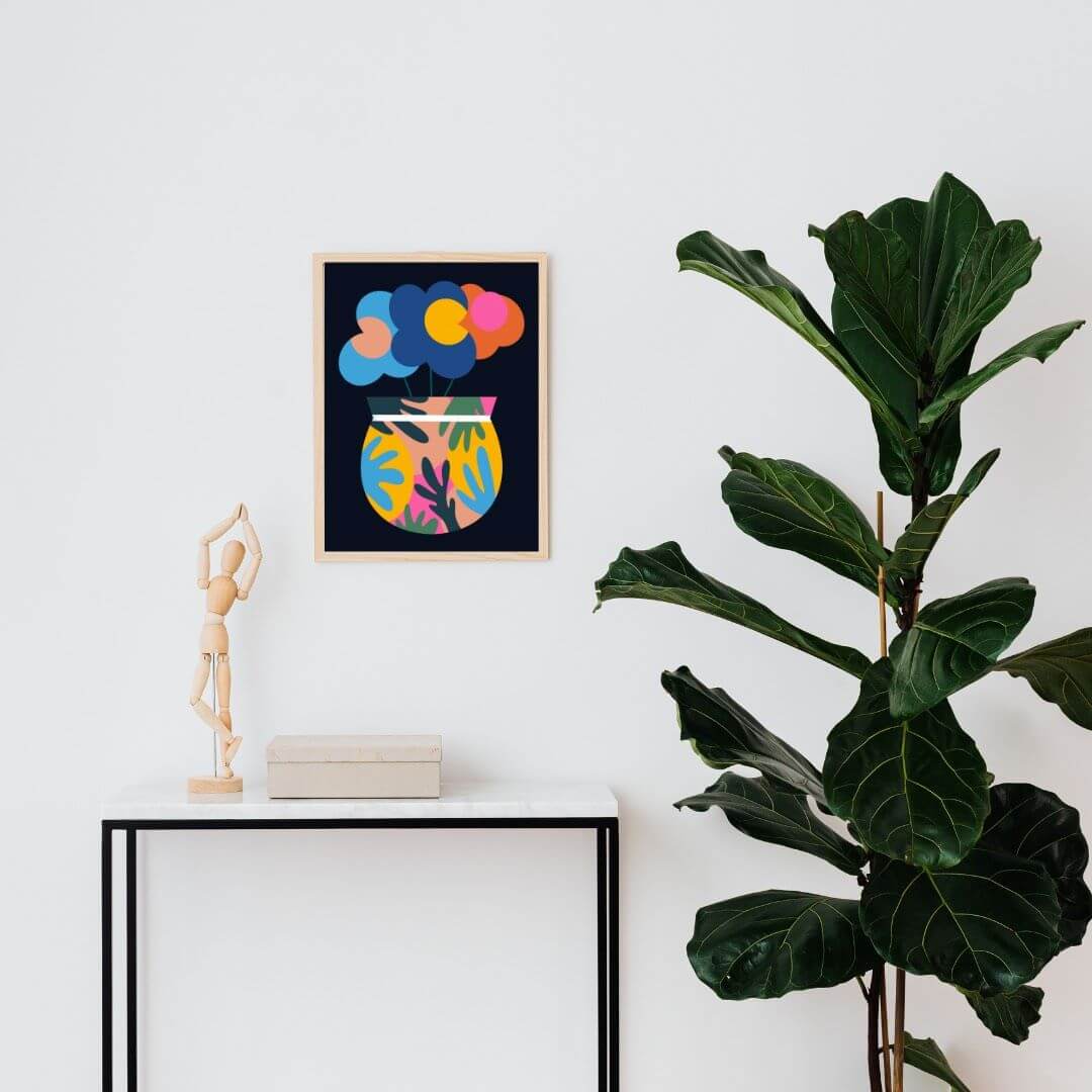 Prints Abstract Patterned Vase Print homeware shops bristol gift shops bristol Do It Later Illustration