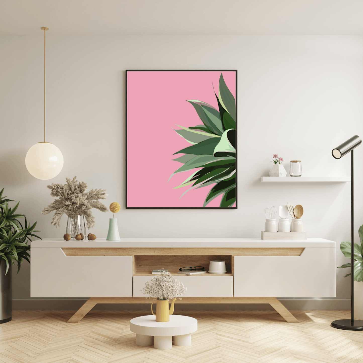 Prints Pink Pineapple Top Print (various sizes) homeware shops bristol gift shops bristol Do It Later Illustration