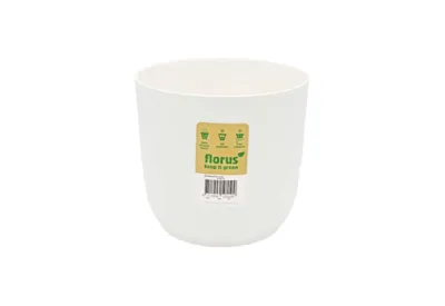 Plant Pot 14cm Diameter 'FLOW' White - Recycled Plastic Plant Pot (multiple sizes) homeware shops bristol gift shops bristol Elho