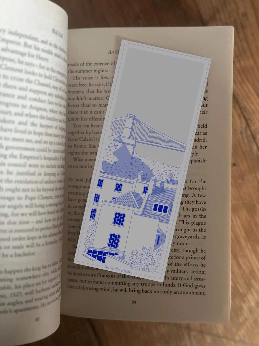 Bristol Bookmark Clifton Suspension Bridge Bookmark Hotwells (various colours) homeware shops bristol gift shops bristol Ellie Rowe Design