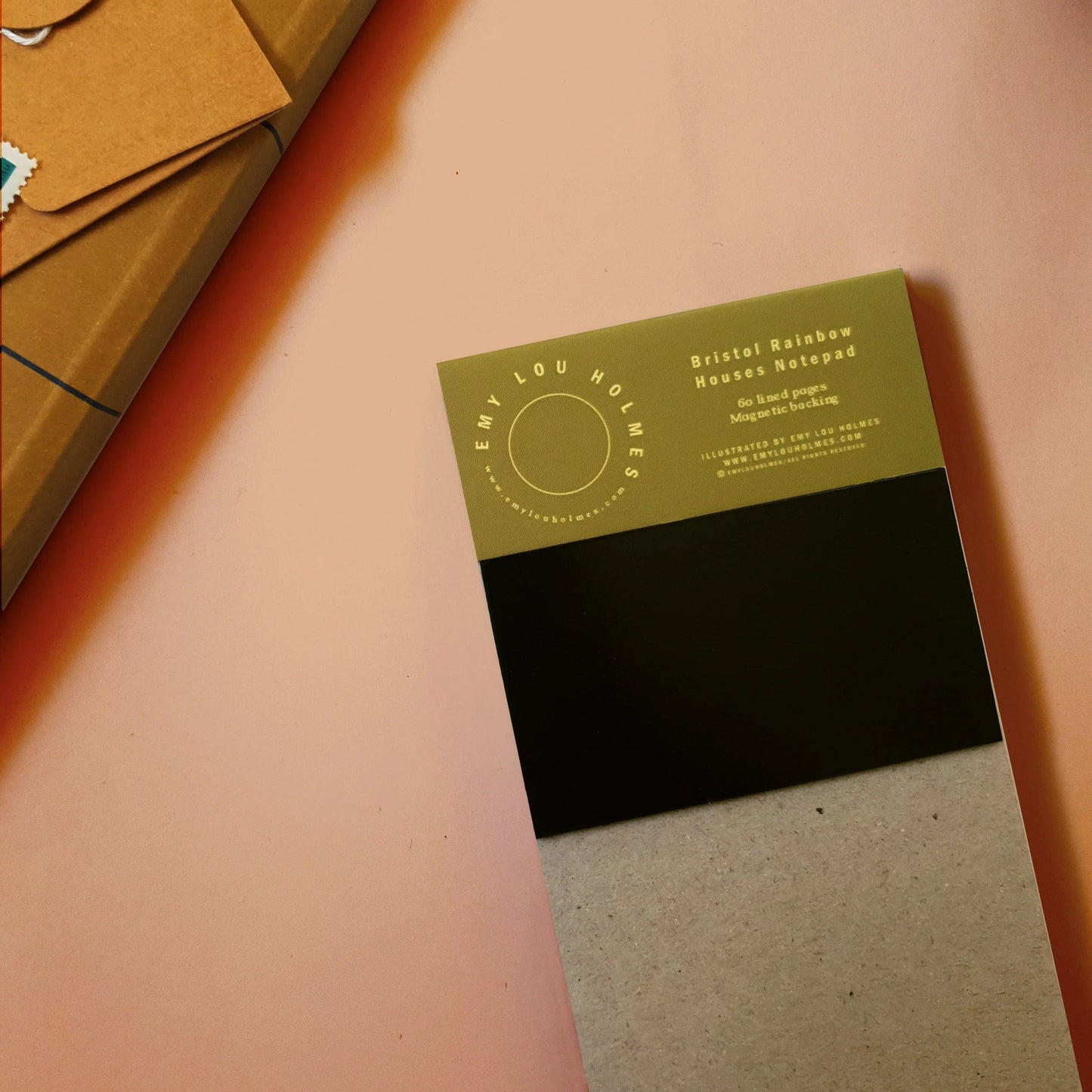 Notebook - Rainbow Houses Magnetic Shopper Notepad homeware shops bristol gift shops bristol Emy Lou Holmes