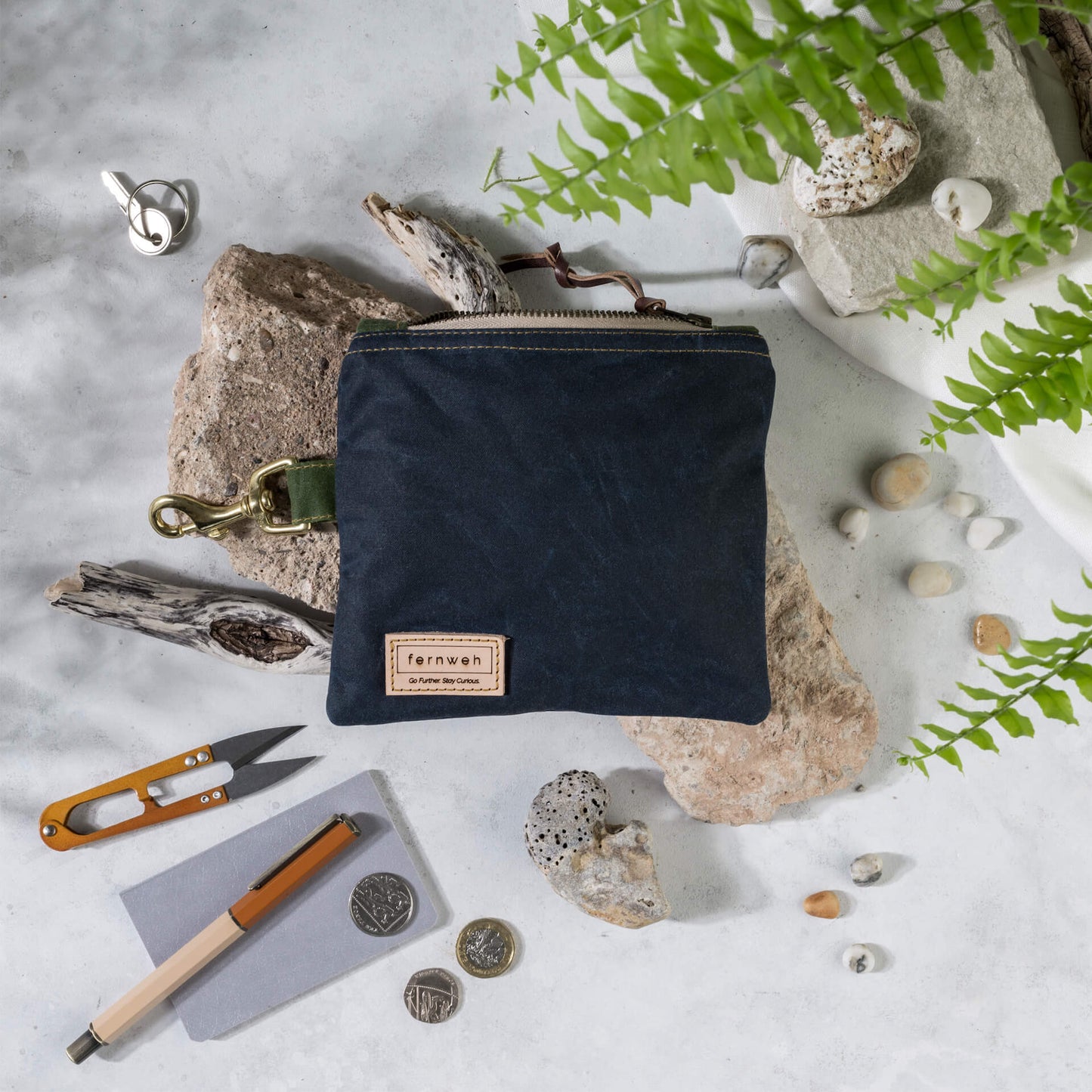 Purse / Wallet Storm Lochan - Waxed Canvas Multi-Use Pouch (various colours) homeware shops bristol gift shops bristol Fernweh
