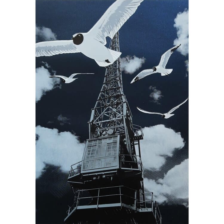 Prints Harbour Gulls Screen Print (Three Varieties) homeware shops bristol gift shops bristol Fiona Hamilton