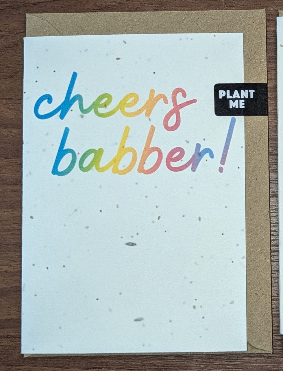 Greetings Card Cheers Babber Plantable Seed Card - Two Designs homeware shops bristol gift shops bristol Flower Girl Studios