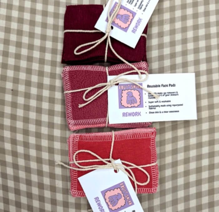 Reusable Face Pads Rectangle Reusable Face Pads - Pink Tones homeware shops bristol gift shops bristol Fruit Salad