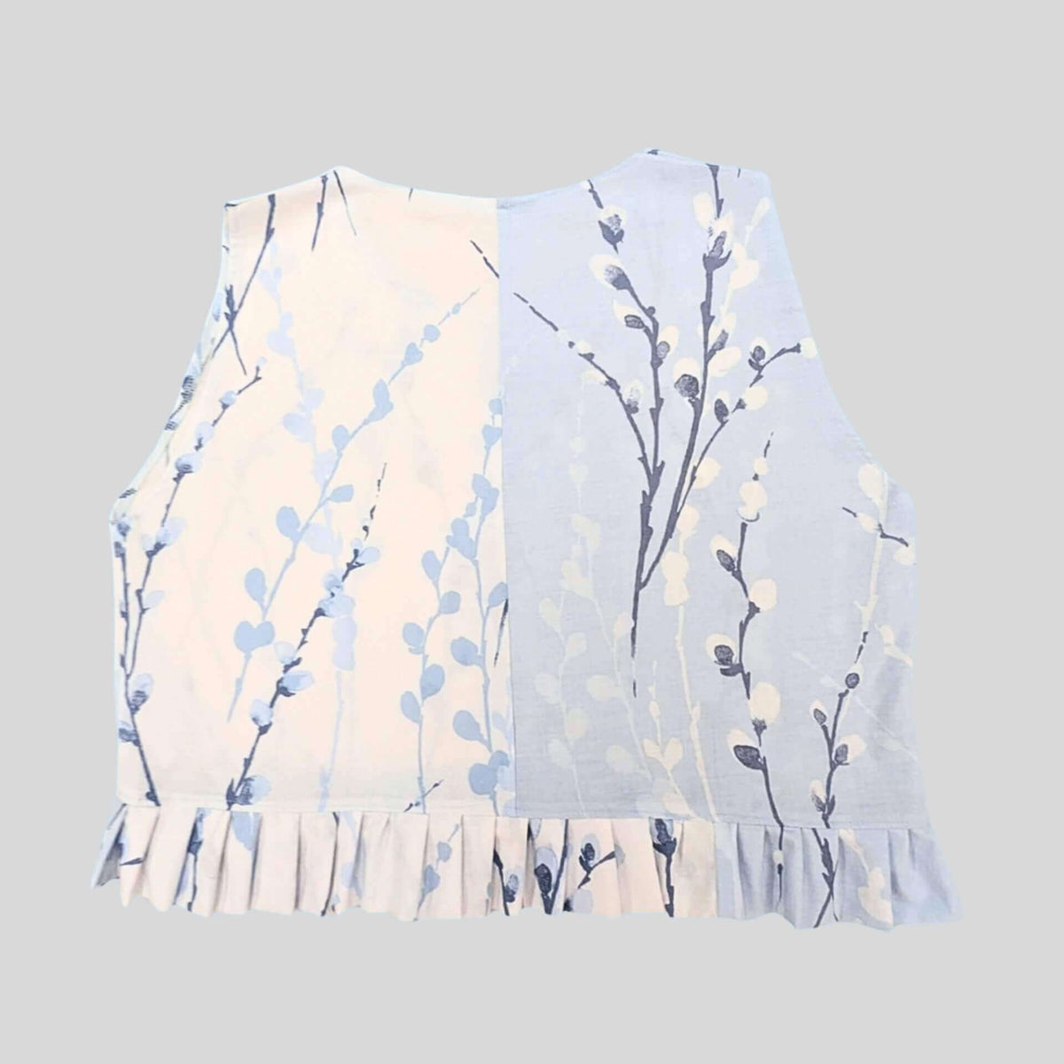 Sustainable Vest Medium Frill Vest- Blue Blossom homeware shops bristol gift shops bristol Fruit Salad