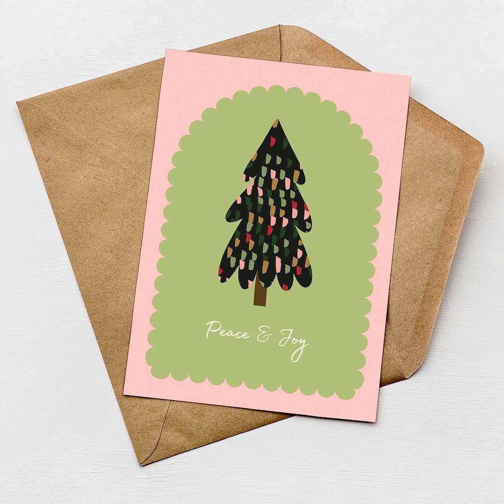Peace & Joy Christmas Card homeware shops bristol gift shops bristol Greenwich Paper Studio