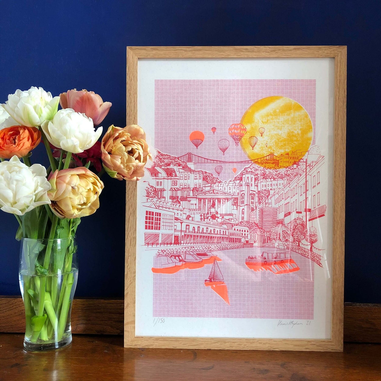 Prints Blush Bristol - A3 Limited Edition Risograph (Unframed) homeware shops bristol gift shops bristol Harriet Popham