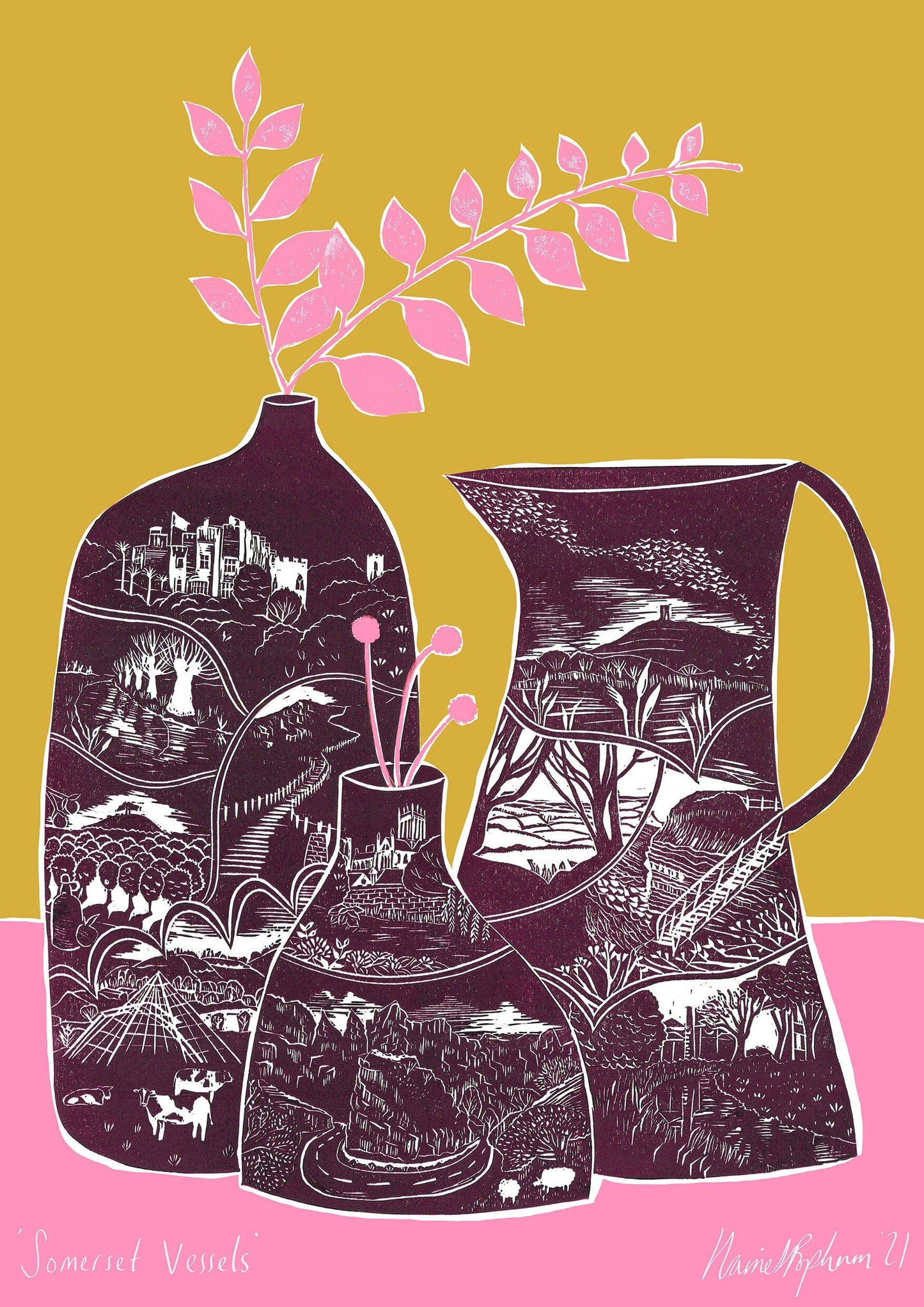 Prints Unframed Somerset Vessels - High Quality Giclee Print Framed & Unframed homeware shops bristol gift shops bristol Harriet Popham