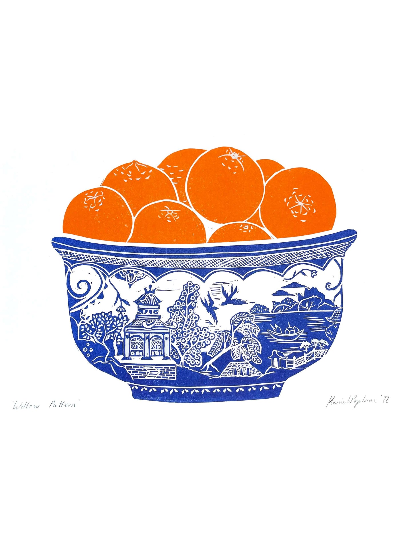 Prints Unframed Willow Pattern A4 Print on Tree Free Paper (Framed or Unframed) homeware shops bristol gift shops bristol Harriet Popham