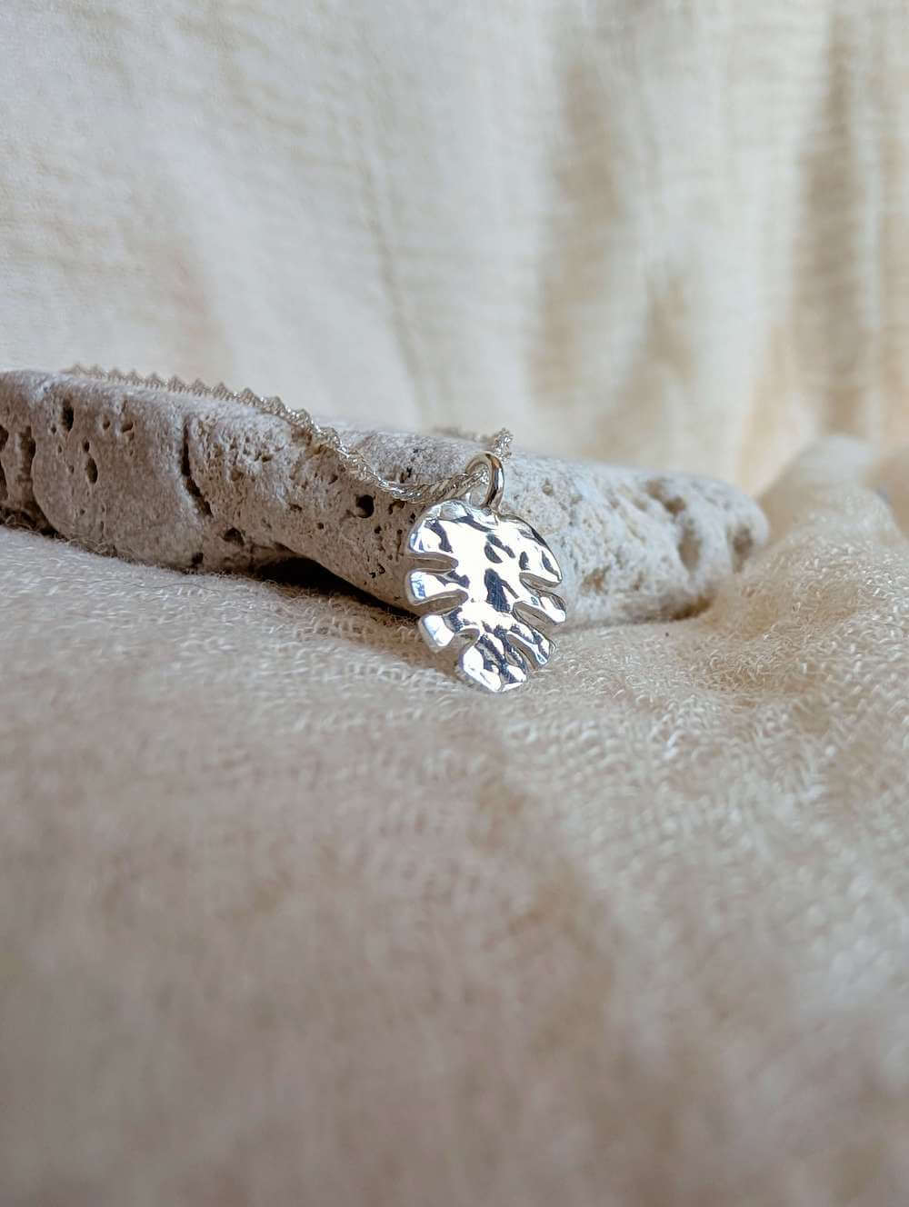Silver Necklace 'Monstera Necklace'- Silver Necklace homeware shops bristol gift shops bristol Honey Coast Studio