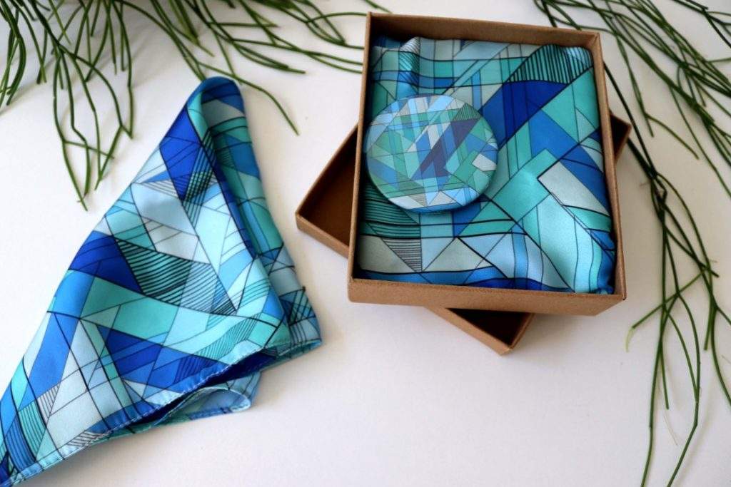Pocket Square Bleu Pocket Square Gift Set homeware shops bristol gift shops bristol Ilke Usluca Design