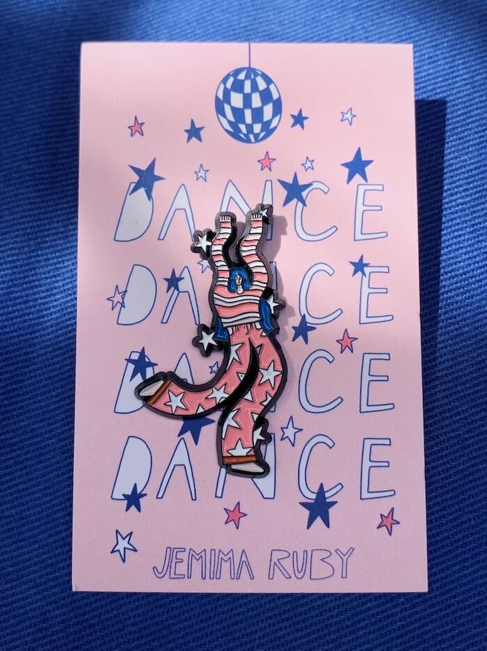 Dancing Queen Badge Dancing Queen Pin Badges homeware shops bristol gift shops bristol Jemima Ruby