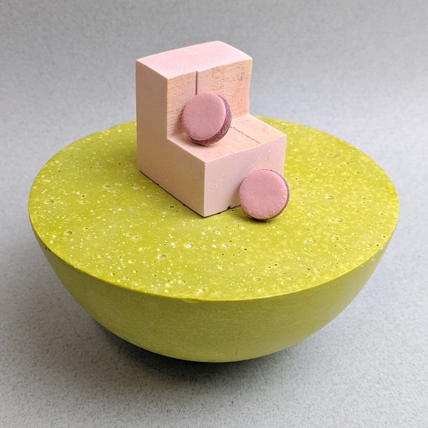 Earrings Pale Pink Recycled Leather Earrings - Round Tablet Studs (various colours) homeware shops bristol gift shops bristol Kay Morgan