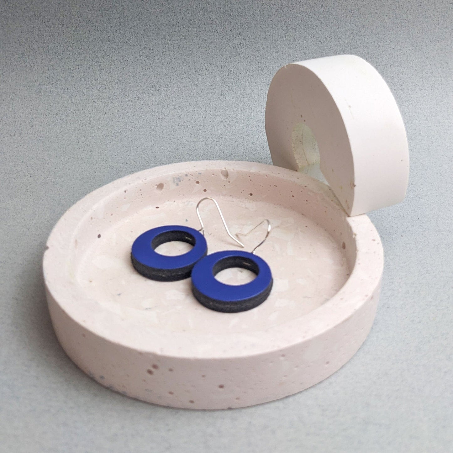 Earrings Royal Blue Recycled Leather Earrings - Small Hoops (various colours) homeware shops bristol gift shops bristol Kay Morgan