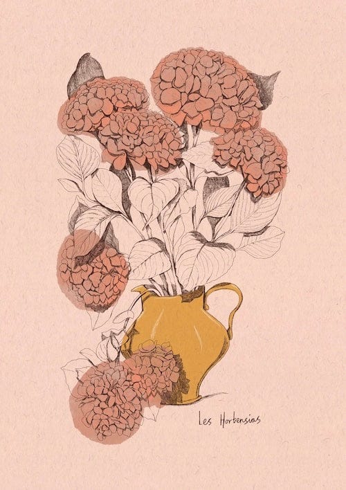 Print Giclee Print of Les Hortensias (pink) Giclee Print of Bristol Scenes A4 (various designs) homeware shops bristol gift shops bristol Laurel Molly