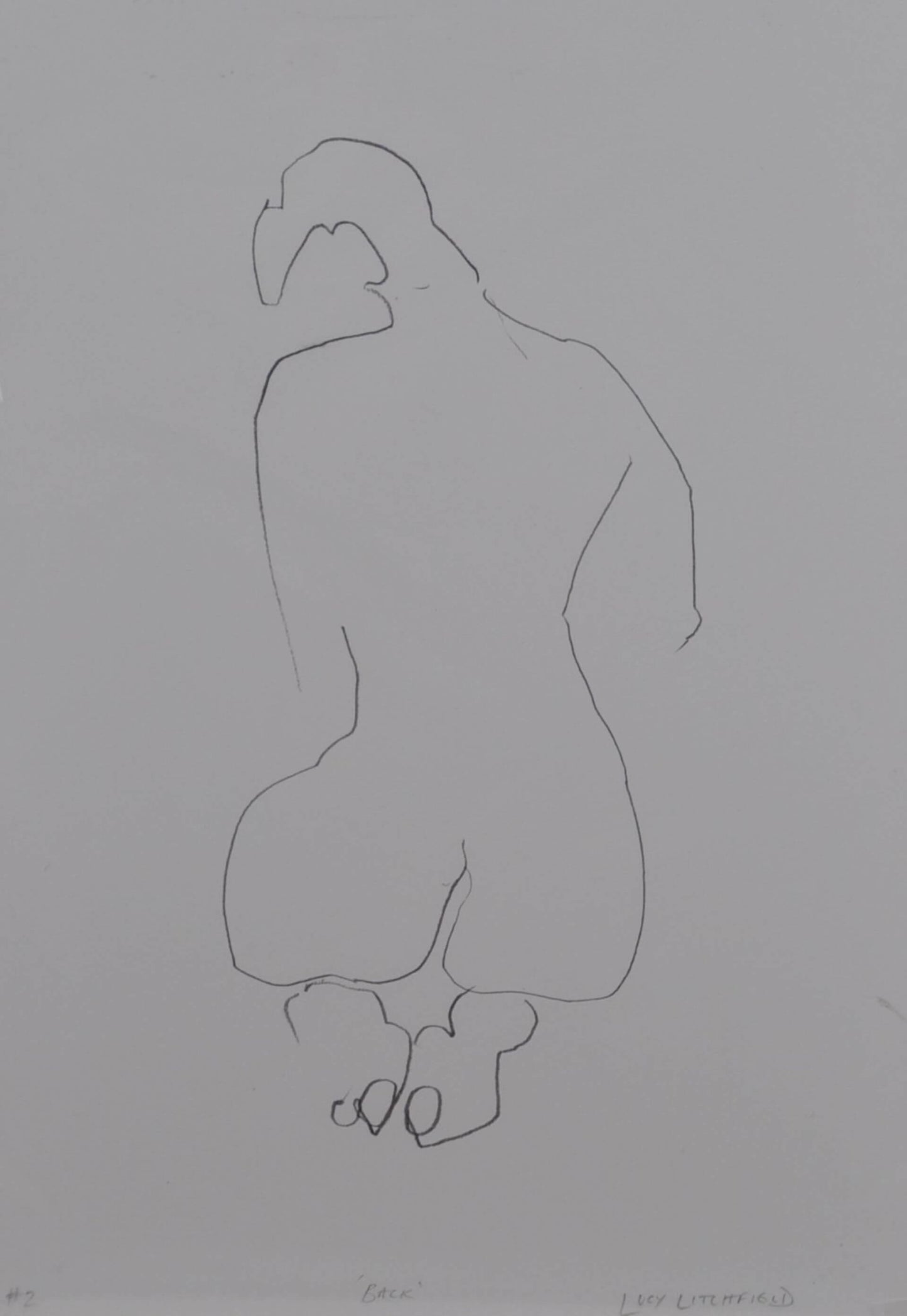 Prints Printed Figures - 'Back' homeware shops bristol gift shops bristol Lucy Litchfield