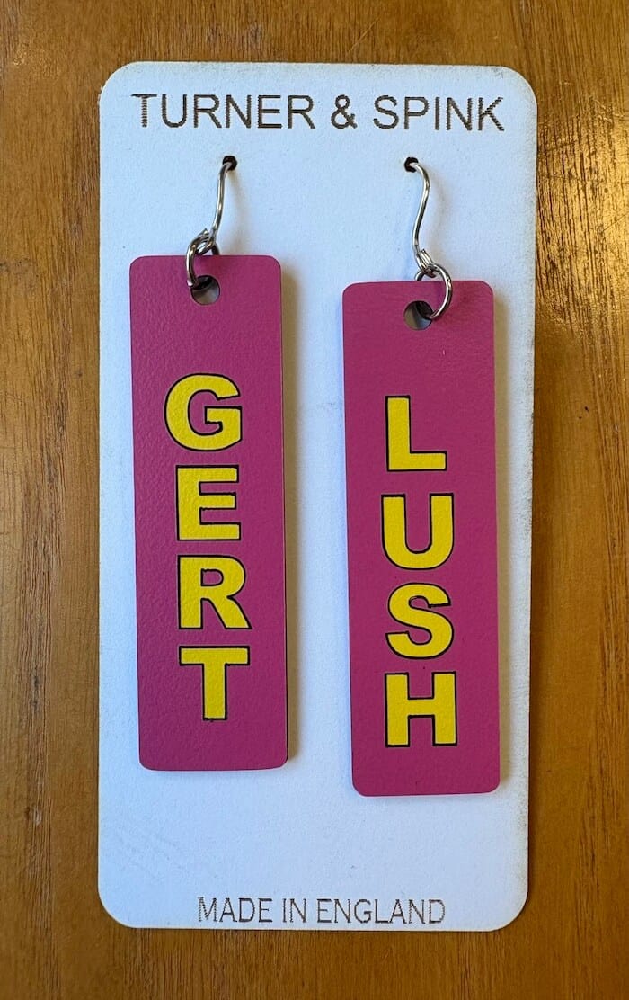 Gert Lush Earrings Hot Pink/ Yellow 'Gert Lush' Formica Dangle Earrings (Various Designs) homeware shops bristol gift shops bristol Lucy Turner
