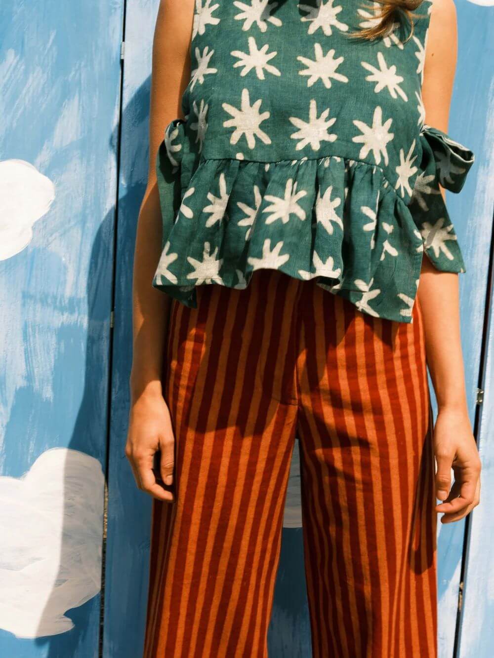 Jeans Twill Trousers in 'Candy Stripe' homeware shops bristol gift shops bristol Mahika Kala