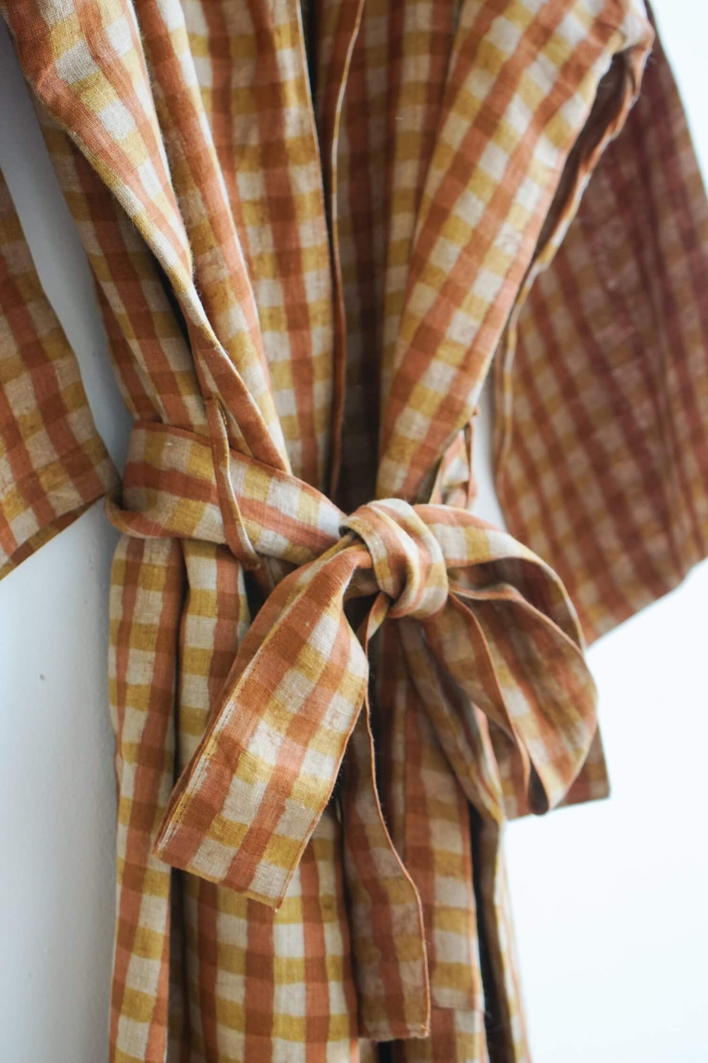 Robe Mali Robe/ Long Jacket - Gingham homeware shops bristol gift shops bristol Mahika Kala