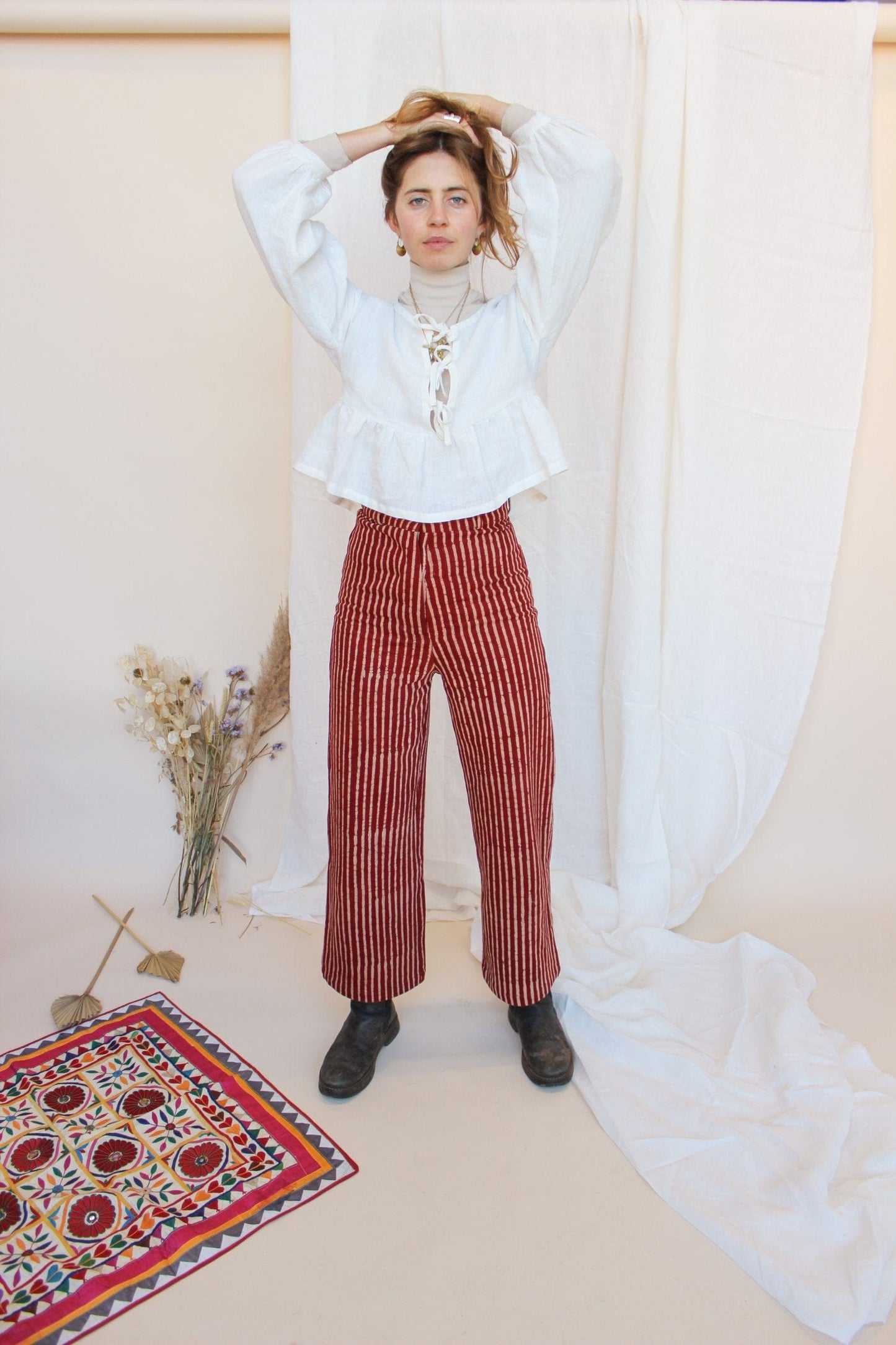 Trousers Twill Trousers in 'Piper Rust' homeware shops bristol gift shops bristol Mahika Kala