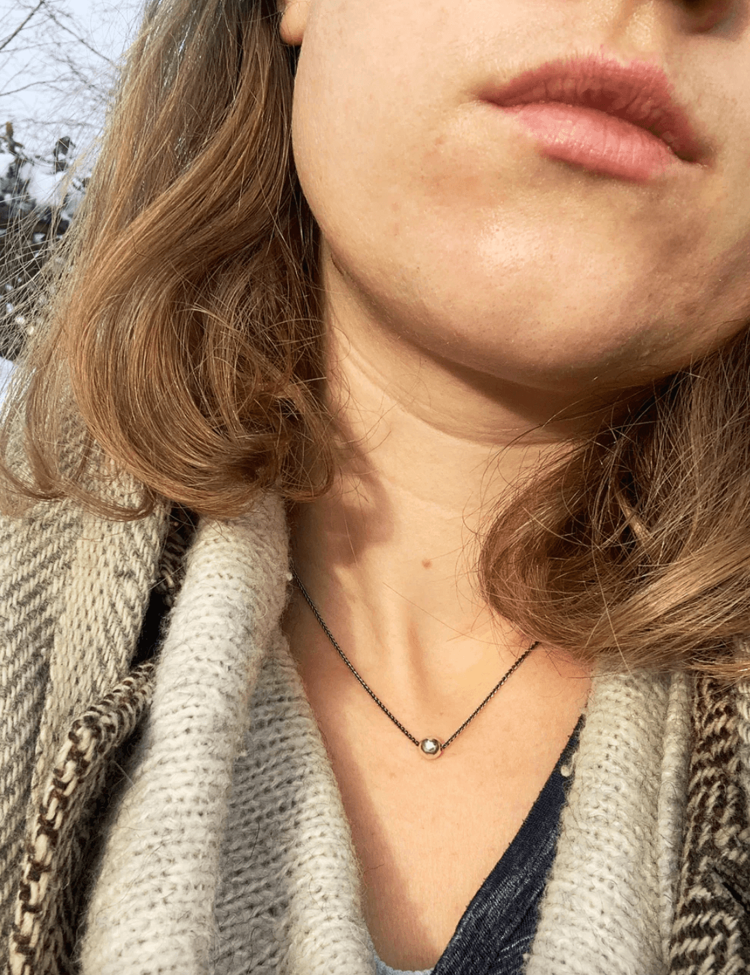 Necklace Sphere Necklace (Fair Mined Gold or Eco Silver) homeware shops bristol gift shops bristol May Hofman