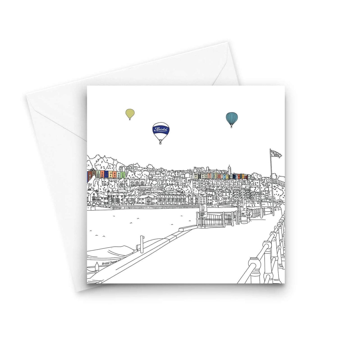 Greetings Card Harbourside Bristol Greetings Card (various designs) homeware shops bristol gift shops bristol Mustard Cuts