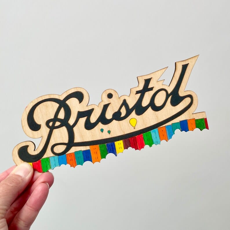 Magnet Black Bristol Magnets - Wooden (various designs) homeware shops bristol gift shops bristol Mustard Cuts