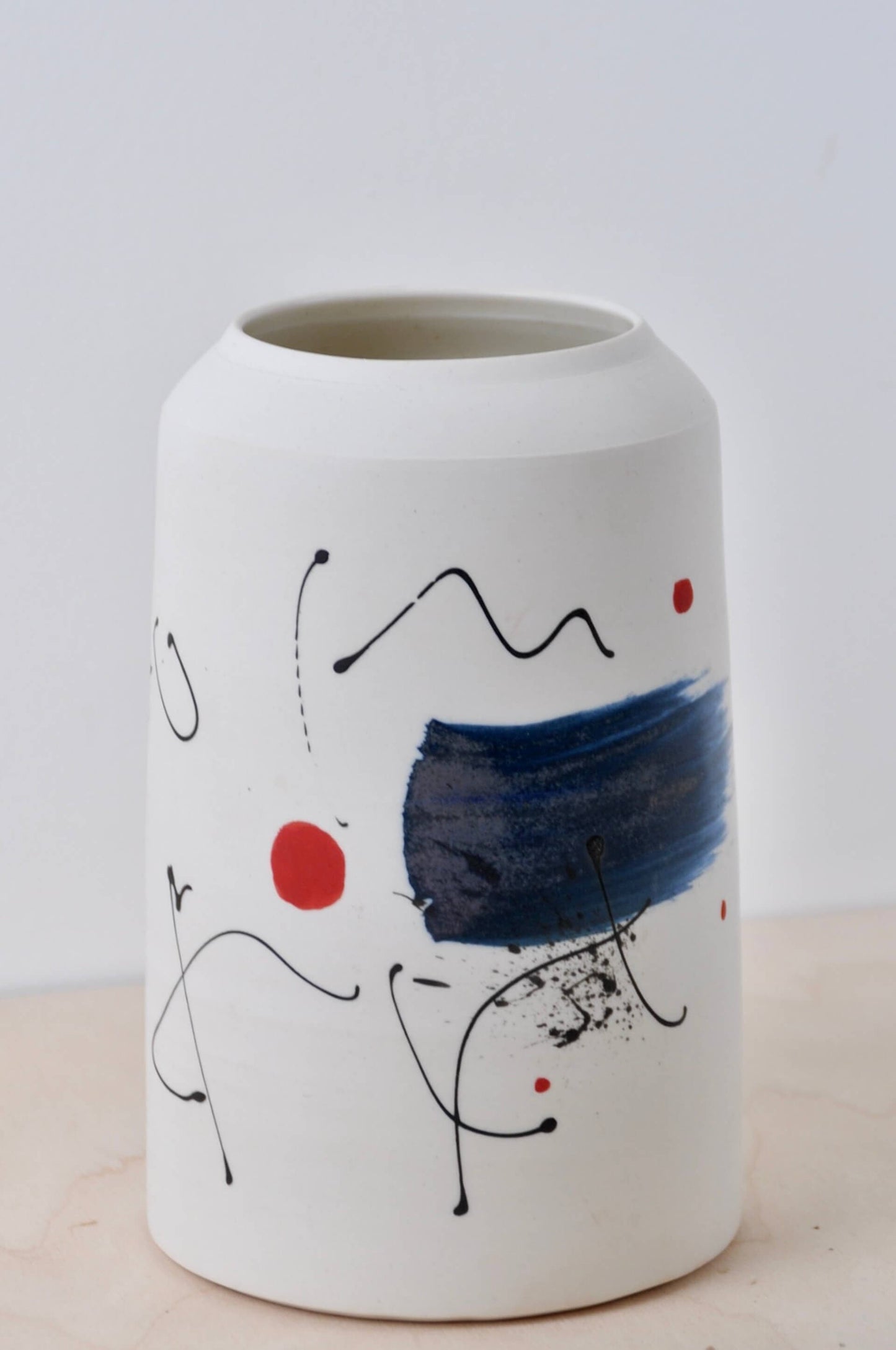 Vases Porcelain Vase with "Mittsu" design homeware shops bristol gift shops bristol Nicholas Dover Ceramics